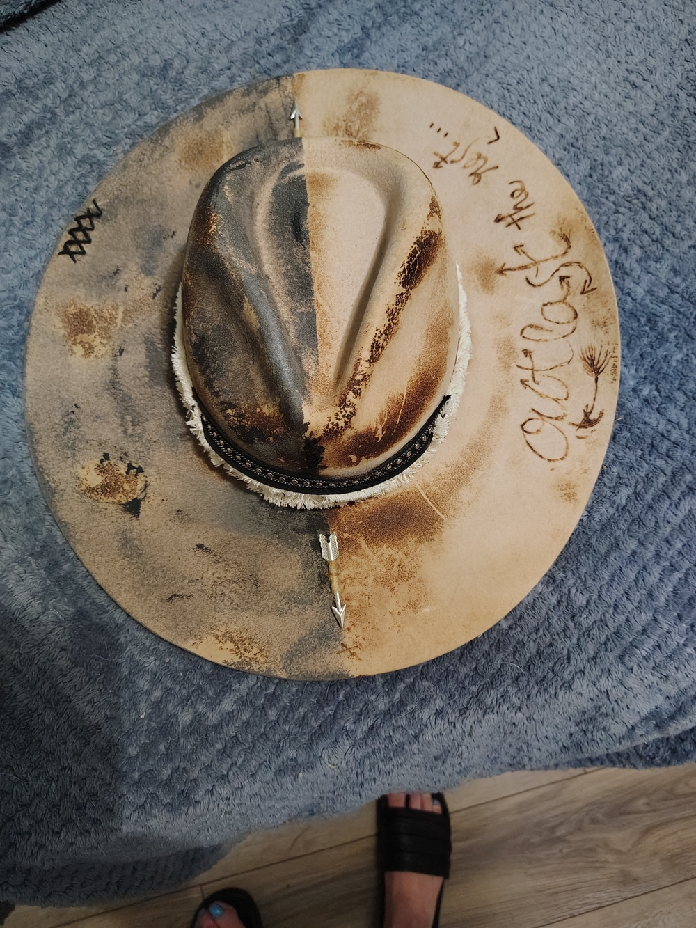Handcrafted Distressed Two-Tone Cowboy Hat